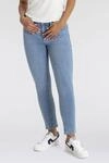 Boyfriend-Jeans LEVI'S "MID RISE BOYFRIEND", Damen, Gr. 27, L&auml;nge 27, blau (lapis