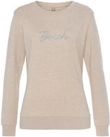 Sweatshirt BENCH. LOUNGEWEAR, Damen, Gr. 32/34, beige (beige meliert), Interlock,