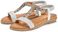 Sandale VIVANCE "Sommerschuh", Damen, Gr. 41, silber (silberfarben), Obermaterial: