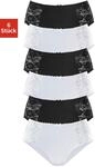 H&uuml;ftslip, Damen, Gr. 32/34, Jersey, schwarz-wei&szlig; (schwarz, wei&szlig;), Jersey,