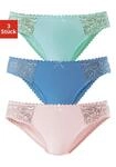 Jazz-Pants Slips, Damen, Gr. 32/34, bunt (blau, ros&eacute;, mint), Jersey, Obermaterial: