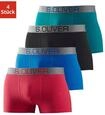 Boxer S.OLIVER "Boxershorts f&uuml;r Herren", Herren, Gr. S, 4 Stk., bunt (petrol,