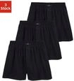 Weiter Boxer H.I.S, Herren, Gr. 3, 3 Stk., schwarz, Jersey, Obermaterial: 95%