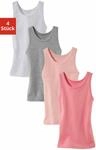 Unterhemd VIVANCE, Jungen, Gr. 92, 4 Stk., N-Gr, bunt (rosa, grau, wei&szlig;, pink),