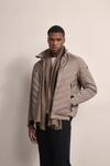 Blouson BUGATTI, Herren, Gr. 48, beige, 100% Polyester, unifarben, regular fit,