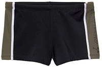 Boxer-Badehose CHIEMSEE, Herren, Gr. 4, N-Gr, schwarz, Polyamid, kontrastfarbene