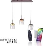 LED Pendelleuchte "Q-KON", gold (mehrfarbig), 3, 1 Stk., NEUHAUS Q SMART HOME LIGHTS,