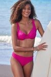 Bikini-Hose SUNSEEKER "Loretta", Damen, Gr. 32, N-Gr, pink, Polyamid, Strukturmuster,