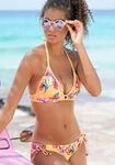 Bikini-Hose SUNSEEKER "Modern", Damen, Gr. 32, N-Gr, gelb (gelb, bedruckt), Polyamid,