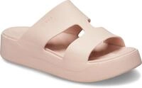 Badepantolette CROCS "Getaway Platform H-Strap", Damen, Gr. 41, beige (quartz),
