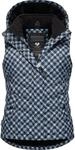 Steppweste RAGWEAR "Steppweste Hesty Print", Damen, Gr. XS, blau (cloud),