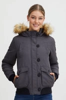 Winterjacke OXMO "Winterjacke OXAcila", Damen, Gr. L, grau (iron gate), Obermaterial: