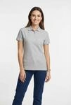 Poloshirt FRUIT OF THE LOOM "Lady-Fit Premium Polo", Damen, Gr. XS (34), grau
