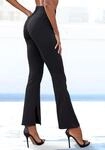 Jazzpants LASCANA, Damen, Gr. 32/34, N-Gr, schwarz, Milano Rib, Obermaterial: 96%