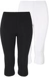 Leggings BOYSEN'S, Damen, Gr. 36, N-Gr, schwarz-wei&szlig; (wei&szlig;, schwarz), Jersey,