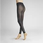 Feinstrumpfleggings HUDSON "MICRO 50", Damen, Gr. S, schwarz (anthrazit),