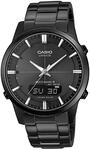 Funkchronograph CASIO FUNK, schwarz (schwarz, schwarz), Armbanduhren, Herren,
