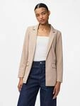 Longblazer PIECES "PCBOSELLA LS LOOSE BLAZER NOOS", Damen, Gr. XS, silber...