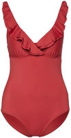 Badeanzug JETTE, Damen, Gr. 36, Cup B, rot (rostrot), Polyamid, unifarben,