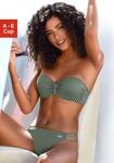B&uuml;gel-Bandeau-Bikini-Top BENCH., Damen, Gr. 34, Cup E, gr&uuml;n (oliv), Microfaser,