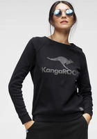 Sweatshirt KANGAROOS, Damen, Gr. 32/34, schwarz, Interlock, Obermaterial: 100%