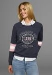 Sweatshirt KANGAROOS, Damen, Gr. 52/54, blau (marine, bedruckt), angeraute Sweatware,
