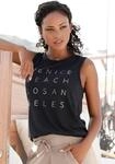 Tanktop VENICE BEACH, Damen, Gr. 32/34, schwarz, Slub, Obermaterial: 65% Polyester,