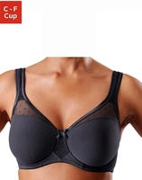 Minimizer-BH NUANCE BY LASCANA, Damen, Gr. 75, Cup C, schwarz, Jersey, Obermaterial: