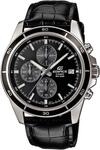 Chronograph CASIO EDIFICE, schwarz (schwarz, schwarz), Armbanduhren, Herren,