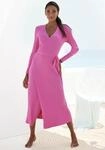 Strickkleid LASCANA, Damen, Gr. 32/34, N-Gr, pink, Obermaterial: 80% Viskose, 20%