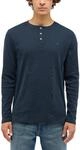 Langarmshirt MUSTANG "Herren Style Arminto", Herren, Gr. 3XL, blau (navy), Strick,
