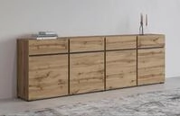 Sideboard OTTO HOME "Cross,Breite 225 cm, moderne grifflose Kommode,4 T&uuml;ren/4
