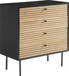 Kommode SALESFEVER "Torsby Stilvolles Sideboard", beige (natur), B:80cm H:85cm