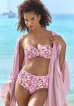 B&uuml;gel-Bandeau-Bikini-Top LASCANA "Jasmin", Damen, Gr. 36, Cup A, bunt (rot,