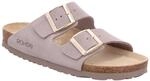 Pantolette ROHDE "SUNNYS N12", Damen, Gr. 36, beige (hellbeige), Veloursleder,