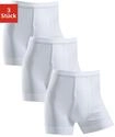 Schl&uuml;pfer CLIPPER, Herren, Gr. 3 (XS), 3 Stk., wei&szlig;, Doppelripp, Obermaterial: 100%