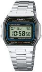 Chronograph CASIO VINTAGE, silber (blau, silberfarben), Armbanduhren, Damen,
