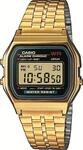 Chronograph CASIO VINTAGE "A159WGEA-1EF", gold (goldfarben), Armbanduhren, Damen,