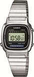 Chronograph CASIO VINTAGE, silber (silberfarben, schwarz), Armbanduhren, Damen,