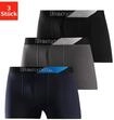 Boxer BENCH. "Boxershorts f&uuml;r Herren", Herren, Gr. S, 3 Stk., blau (anthrazit, navy,