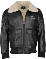 Lederjacke TOP GUN "Lederimitatjacke TG20213035", Herren, Gr. S, schwarz,