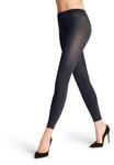 Feinstrumpfleggings FALKE "Cotton Touch", Damen, Gr. S, blau (schwarz navy (6370)),