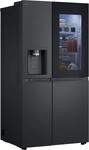 LG Side-by-Side "GSXB90EVDD", Energieeffizienz: D, silber (essence matte schwarz),