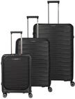 Trolleyset TRAVELITE "MOOBY 3-teilig Reisekoffer Hartschale", schwarz, Polypropylen,