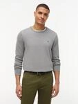 Rundhalspullover TOMMY HILFIGER "ESSENTIAL COTTON", Herren, Gr. 3XL, grau...