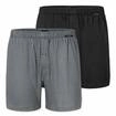 Boxershorts SCHIESSER "Boxershort 2er Pack", Herren, Gr. S, schwarz (schwarz, grau),