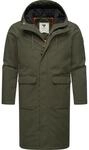Wintermantel RAGWEAR "Wintermantel Mr Them Long", Herren, Gr. M, gr&uuml;n (schwarz