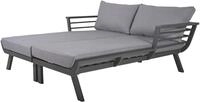 Doppelliege GARDEN PLEASURE "DELIA", grau (dunkelgrau), Gartenliegen,...