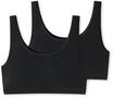 Bustier UNCOVER BY SCHIESSER "Uncover Cotton", Damen, Gr. 3XL, N-Gr, schwarz (000,