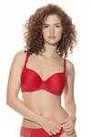 B&uuml;gel-BH MEY "Amorous", Damen, Gr. 75, Cup G, rot (rubin), Spitze, Obermaterial: 87%